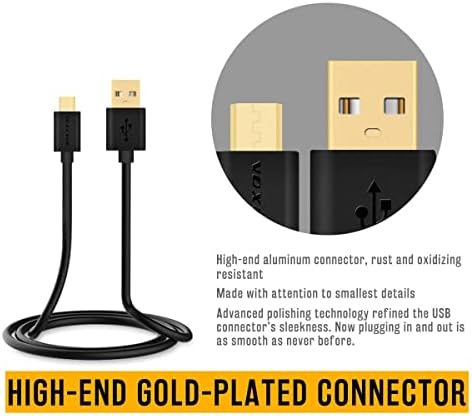 פלייסטיישן כבל בקר PS4 - מצופה זהב ארוך במיוחד ארוך 6.5 מטר מטען USB של 2 - מאת Mastercables®