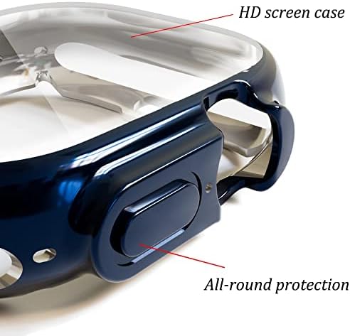 מארז TPU של CNHKAU עבור Apple Watch 8 Ultra 49mm 360 CASE FULL SCREED Protector Cover HD פגוש Clear iWatch Serie 8 אביזרי Ultra/Pro