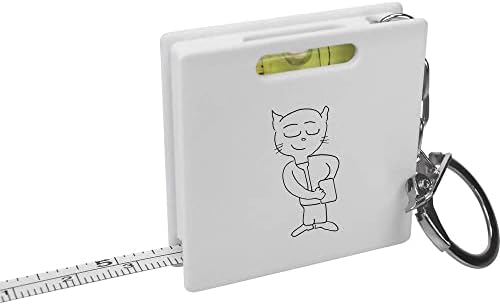 אזידה 'חתול באמצעות נייד' מחזיק מפתחות סרט מדידה / פלס כלי