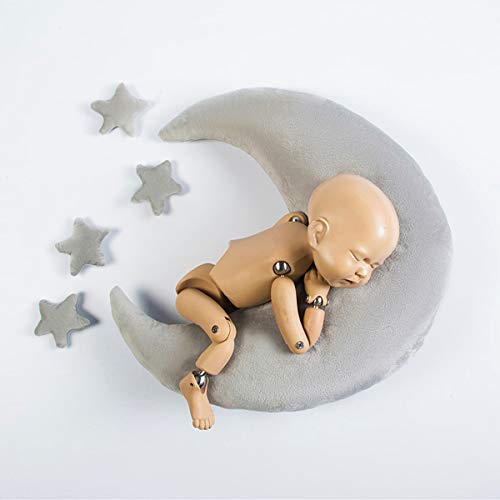 יילוד צילום נכס רקע סהר ירח כוכב קטיפה כרית תינוק צילום פוזות שעועית עבור תינוקות ילד ילדה תמונה נכס