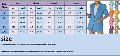 נשים קסילוצ'ר בגדי לבגדי חיצוניות בלייזר פתוח אופנה קדמית שעבודת עסקים שרוול ארוך מעילי חליפה מזדמנים קרדיגן קל משקל