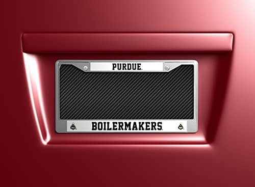 RICO Industries NCAA Purdue Boilermakers סטנדרטיים Chrome לוחית רישוי מסגרת הצוות, 6 x 12.25-