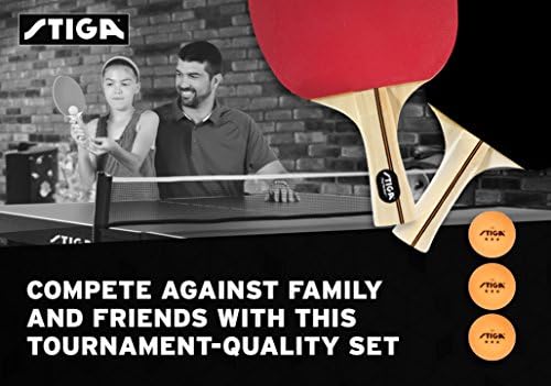 Stiga Performance 2 ו- 4-Player Ping Paddle Set-כולל מחבטי טניס טבלה ברמת ביצועים וכדורים מאושרים על ידי ITTF 3 כוכבים