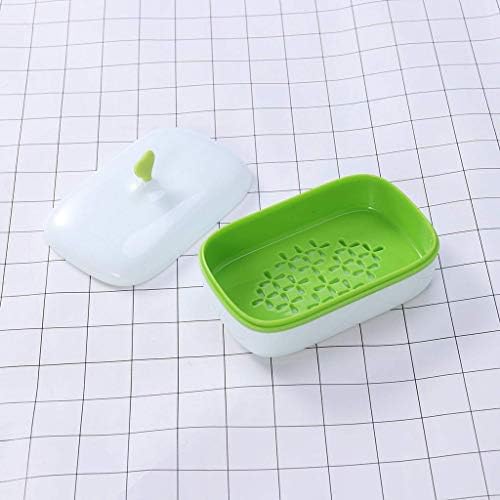 קופסת סבון פלסטיק של WSZJJ, תבשיל סבון סבון סבון עם מכסה עם מכסה קופסת סבון אמבטיה מטבח פלסטיק