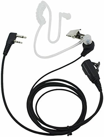 GoodQbuy 2 Pin PTT Mic Covert Acoustic Tube Earpiece Headset is Compatible with Icom Radio IC-F24S IC-F31 IC-F3 IC-F3S IC-F4