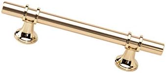 Wishtisy 316-7646AQ ארון זהב מוצק חומרה חומרה סגנון יורו סרגל ידית משיכה - מרכזי חור 3.78 אינץ ', 4 חבילה