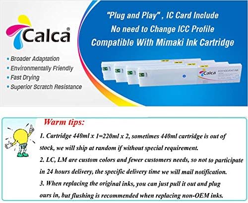 CALCA תואם 440 מל MIMAKI SS21 מחסנית דיו ECO עם כרטיס IC SMART