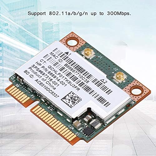 ASHATA פס כפול כרטיס רשת אלחוטית עבור HP עבור Broadcom BCM943228HMB, 2.4 גרם/5G Bluetooth 4.0 פס כפול 300 מ 'מיני PCI-e כרטיס LAN אלחוטי, תמיכה 802.11a/g/n עד 300 מגה-ביט לשנייה