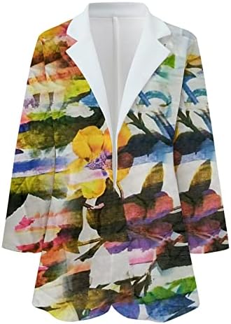 בלייזרים מזדמנים של נשים פתוחות קדמיות עניבה ארוכת שרוול ארוך צבע בלייזר מעילי משרדים אלגנטיים מעילי גברת לעסקים
