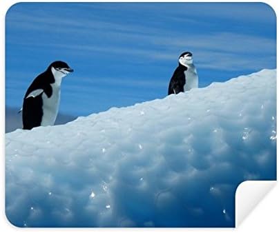 שני אנטארקטיקה פינגווינים מדע טבע תמונה ניקוי בד מסך מנקה 2 יחידות זמש בד