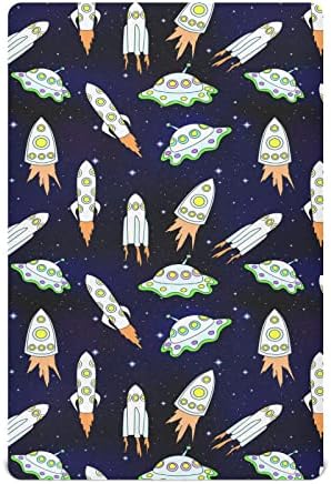 גיליון פלייארד, עריסת טילים בחלל חמוד למזרני עריסה ופעוטות סטנדרטיות, 28x52 אינץ '20425628
