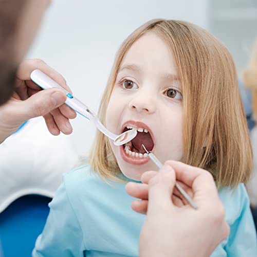 מראה שיניים מרפא עם אור 4 מארז - מראה שיניים לשיניים, בדיקת שיניים מראה לד, כלי לטיפול בפה של רופא שיניים