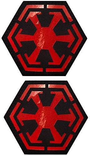 2 חבילה IR אינפרא אדום רפלקטיבי טלאי לוגו סדר ג'די - טלאי אימפריה גלקטית אימפריאלית של ג'די אביר - טלאי סמל סמלים של וו ולולאה טקטי טקטי.