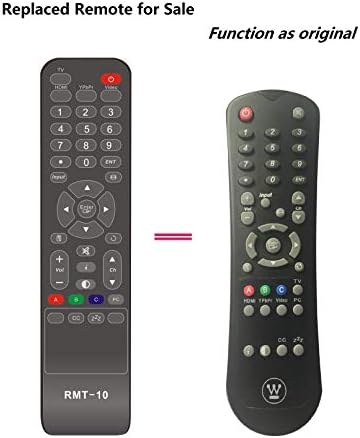 RMT-10 Replaced Remote Control Compatible with WESTINGHOUSE TV LTV32W6HD LTV37W2 LTV37W2HD LTV40W1 LTV40W1HDC LTV46W1HD LVM17337W1 LVM17342W2 LVM17347W1 LVM37W1 LVM37W3 LVM42W2 LVM47W1 PT16H610S