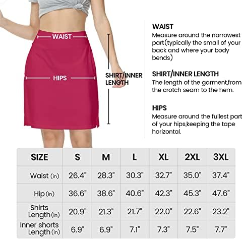 Tanmolo לנשים 20 אינץ 'באורך הברך Skorts חצאיות ספורט ספורט צנועות רצות חצאיות טניס גולף עם כיסים הגנה על UV