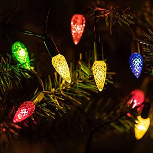 ZMLTLMG אורות חג המולד מופעלים סוללה, 50 LED לחג המולד אורות עץ חיצוני תות סוללה חוט סוללה אור לחג המולד עץ גן פטיו קישוטי חג המולד רב צבעוניים