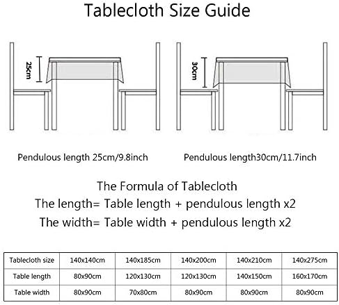 Leevan משקל כבד ויניל שולחן ריבוע כיסוי לנגב PVC PVC שולחן שולחן שמן/עמיד למים עמיד בפני מים-54 x 54 אינץ '