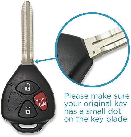 החלפת מקשים ללא מפתח עבור מפתח מכונית מרחוק ללא כניסה ללא מפתח לרכבים המשתמשים ב- HYQ12BBY עם שבב 4D67