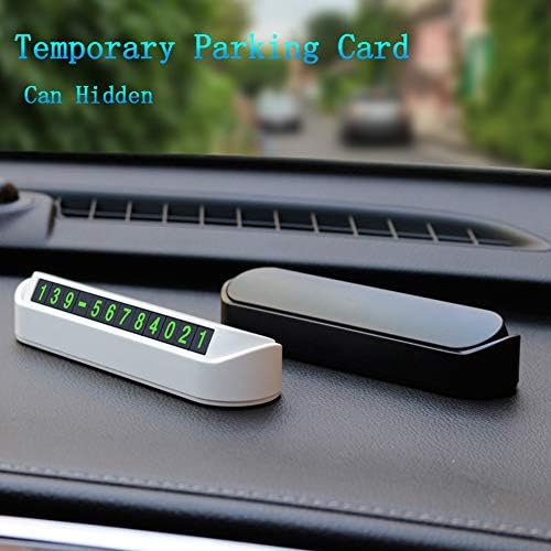 רכב זוהר זמני חניה כרטיס מספר צלחת, יותר רכב זמני חניה כרטיס טמפרטורה גבוהה התנגדות רכב סטיילינג אלגנטי אביזרי פנים, לבן