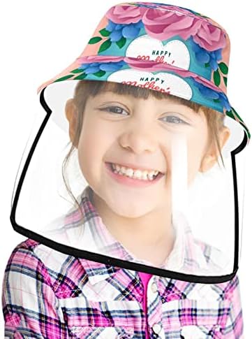 כובע מגן למבוגרים עם מגן פנים, כובע דייג כובע השמש, שושני זר יום האם