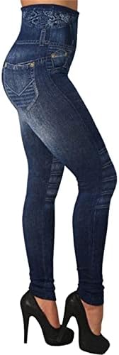 מיאשוי מורה מכנסיים לנשים נשים אלסטי ג 'ינס חותלות תרמית הדפסת חיקוי ג' ינס חותלות גרביונים נשים קיץ
