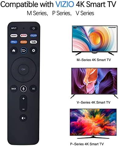 MYHGRC Voice Remote Control XRT260 for Vizio Smart TV V-Series and M-Series with Peacock Netflix PrimeVideo Disney+ Crackle Tubi, New Replacement Vizio TV Remote XRT260