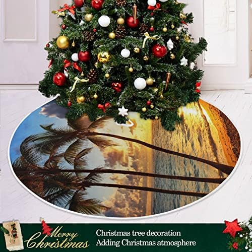 עץ הדקל של Oarencol חצאית עץ חג המולד טרופי 36 אינץ