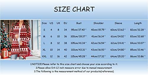 Xiloccer מיטב הנשים החורפיות האופנה קרדיגן חג המולד סתיו פתוח קדמי קרדיגן מזדמן סוודר קרדיגן קל משקל