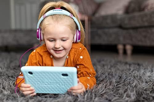 Pebble Gear Disney Frozen Tablet + צרור אוזניות - תצוגה של 7 HD - בקרות הורים - אנדרואיד - WiFi - 500+ משחקים ואפליקציות - מארז פגוש מוגן לילדים - מסנן אור כחול ...