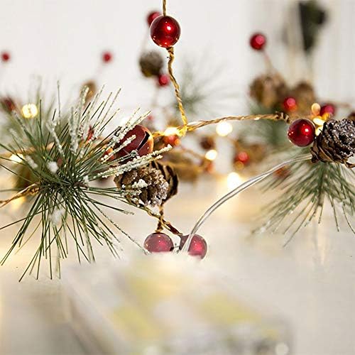 Coaecj סוללה חיצונית מופעלת אורות חג מולד 7ft חג המולד אורות עץ עץ עץ מסיבה דקור פיות בית מיתרי חג מלחש