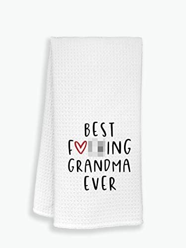 הטוב ביותר סבתא אי פעם מטבח מגבות ומטליות, הטוב ביותר סבתא צלחת תה יד מגבות מטבח אמבטיה, סבתא אמא של יום יום הולדת מתנות מנכדה נכד נכדים