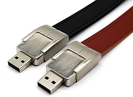 N/A כונן פלאש USB 64 ג'יגה -בייט מתכת עור מקשים 32GB 16 ג'יגה -בייט 8 ג'יגה -בייט 4GB USB2.0 פס שורש כף היד