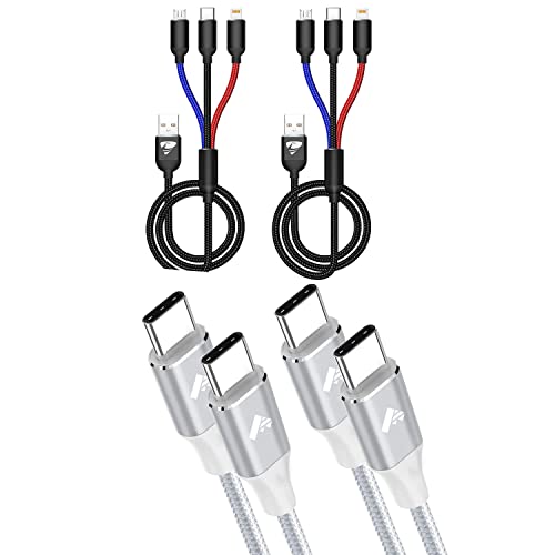 Aioneus Multi Cable 4ft, USB C ל- C כבל 6ft