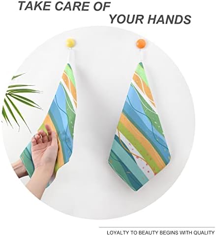 פסי מגבת יד של Lurnise מנופפים מגבות יד עיצוב שרוך מגבות לספורט מטבח אמבטיה