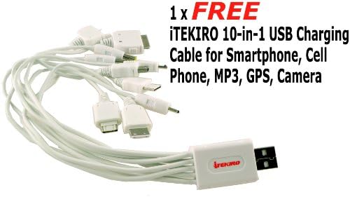 ITEKIRO קיר AC DC ערכת מטען סוללה לרכב עבור PANASONIN DMW-BCC12 + ITEKIRO 10 ב -1 USB כבל טעינה