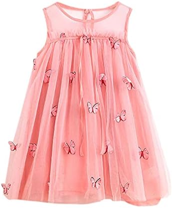 קטן בנות שמלת פעוט בנות שרוולים פרפר טול שמלת ריקוד מסיבת נסיכת שמלות בגדי מסיבת תה שמלה