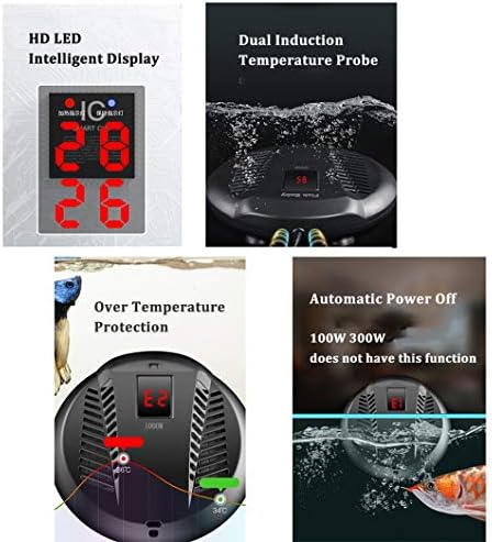 מחמם אקווריום טבילי Syth, מחממי מיכל דגים של PTC, עם תרמוסטט דיגיטלי LED, בקר טמפ חיצוני, למי מלח ימי ומים מתוקים