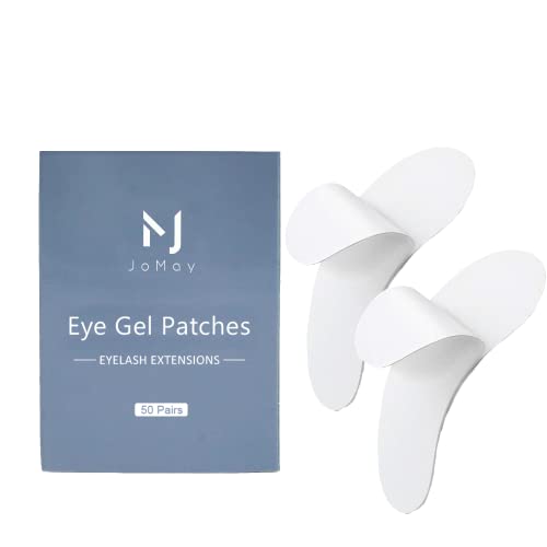 JOMAY ELELASH Extension Pads Pads Patches ערכת 50 זוגות Canthus bifurcation Design מתחת לרפידות עיניים לשתקת ריסים （לבן）