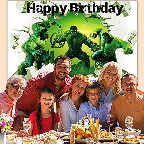 רנבנגוס ירוק גיבור מסיבת קישוטי רקע, ירוק גיבור נושא רקע, קישוט רקע לילדים יום הולדת שמח ירוק ירוק גיבור ספקי צד