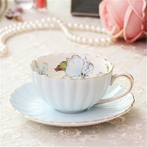 Wionc סגנון בריטי עצם סין סין סט קפה כוס קפה גינה אחר הצהריים תה קרמיקה תה תה שחור כוס צלוחית כוס כוס דלעת ספל ספל