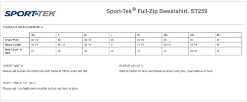 Sport Tek Colorfast נוח סווטשירט רוכסן מלא