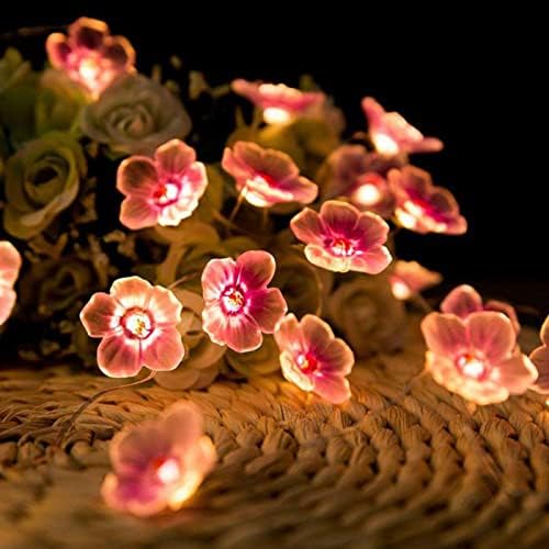 פרח סוג קישוטי תאורה מחרוזות, פיות מנורת עבור מקורה חתונה ורוד פעמוני זר דקו מקורה וחיצוני אור קבועה, 3 מ