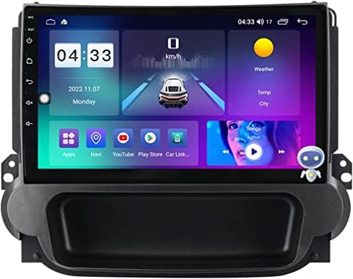 רדיו אנדרואיד 12 רכב עם מסך QLED/2K של 9 אינץ ', רדיו רכב כפול DIN עם GPS SAT SAT NAV Bluetooth ערכה ללא ידיים FM RDS, WiFi, USB, מראה קישור, SWC, מצלמת תצוגה אחורית עבור C.hevrolet Malibu 2012-2015,