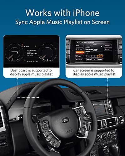 Airdual Bluetooth 5.0 APTX-HD מתאם ל Land Rover, Range Rover, Jaguar Ipod Iphone Interface