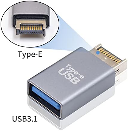 כותרת Poyiccot USB 3.1 כותרת לוח קדמי, 2pack 10Gbps 3a USB 3.1 סוג E זכר ל- USB 3.0 ממיר נשי עבור כבל מתאם נתוני סיומת פנימי מחשב.