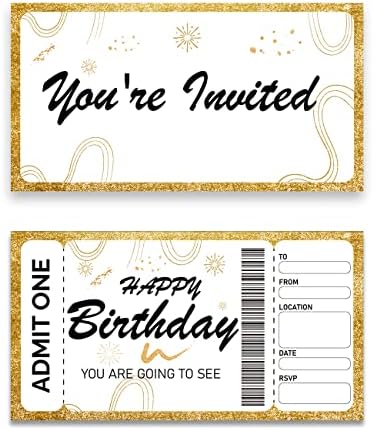 הזמנות ליום הולדת שמח של Soiceu עם מעטפות סט של 20 כרטיסים למסיבת יום הולדת מזמינה