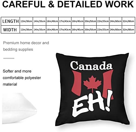 דגל קנדה EH לזרוק כיסויי כריות עם רוכסן כריות כריות מרובעות מגן לספת מיטה סלון