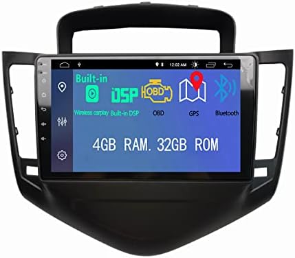 אנדרואיד 12 רכב סטריאו רדיו 9 אינץ ' מסך מגע מובנה אלחוטי ראש יחידת תומך מלא גיבוי מצלמה 2 עבור שברולט קרוז 2008-2015