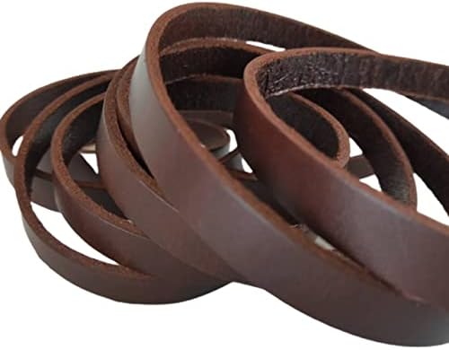 שוקולד עור חום כהה SRAP רצועות שרוך 3/8 אינץ 'x 79 אינץ' באורך 5-6 גרם עבה