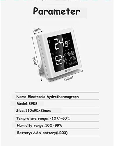 טמפרטורה ולחות מד חשמלי עם שעון זמן תאריך פונקצית מדחום